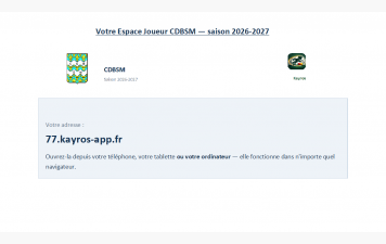 mise en place application joueurs du CDBSM